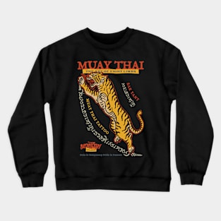 Vintage Tiger Muay Thai Tattoo Crewneck Sweatshirt